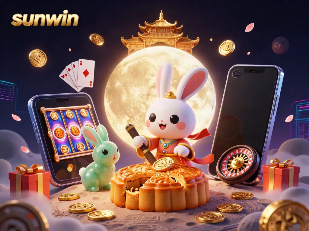 Win big with sunwin as the moon rabbit reveals hidden treasures of poker chips!
